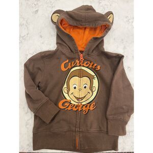 Curious George 3T Full Zip Hoodie Y2K